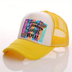 Men's Love Letter Print Peaked Cap Street Baseball Cap