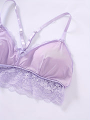 Sexy Plus Size Rhinestone Lace Bralette