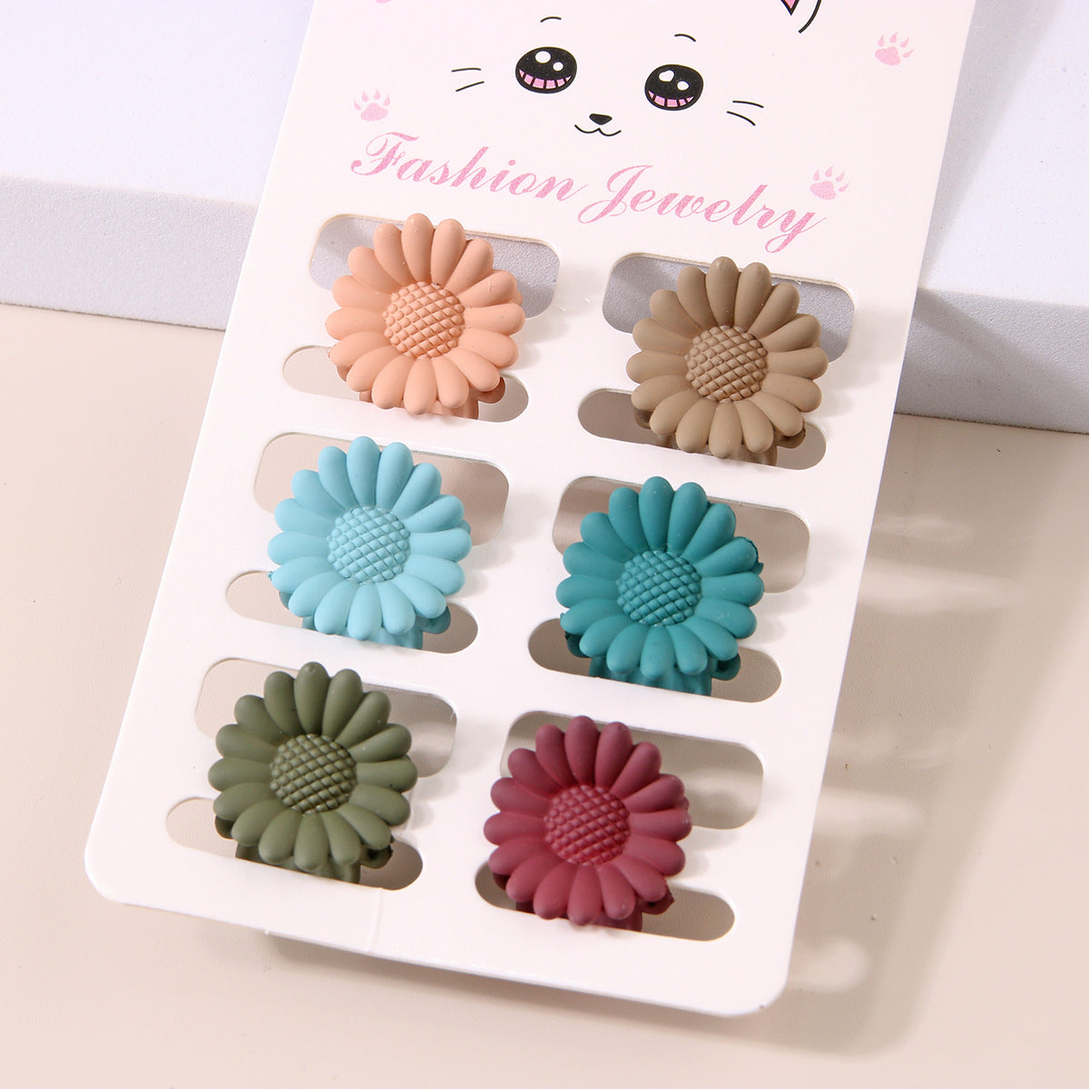 6pcs Mini Flower Bow Hair Claw Clip Strong Grip Hair Jaw Clip