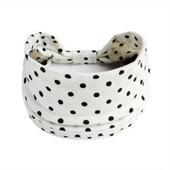 Polka Dot Pattern Hair Band Sports Elastic Hair Band Wide Brim Headband