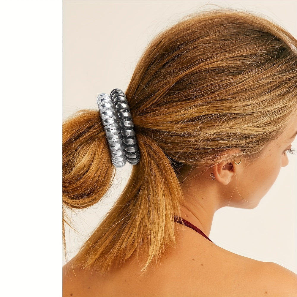 High Elasticity Resin Spiral Hair Tie Set