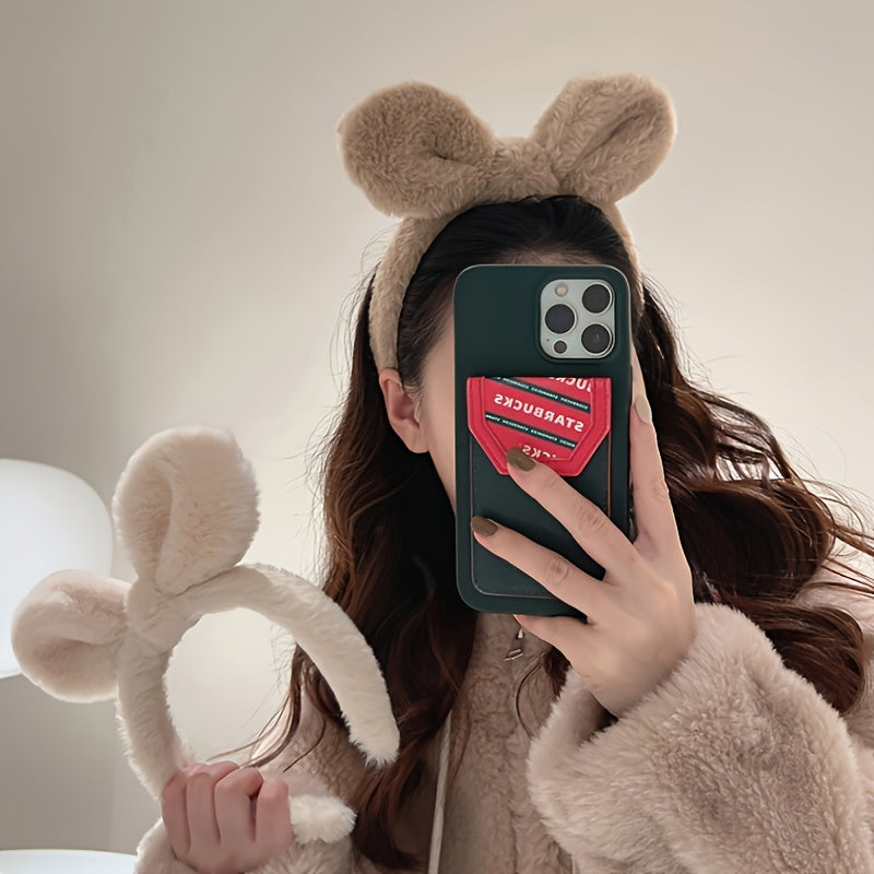 Plush Rabbit Ear Hairband Face Wash Headband Women's Hair Accessories