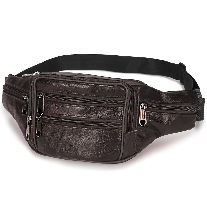 Leather Waist Bag First Layer Cowhide Mobile Phone Bag