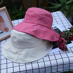 Versatile Sunshade Big Brim Bucket Hat for Men Women