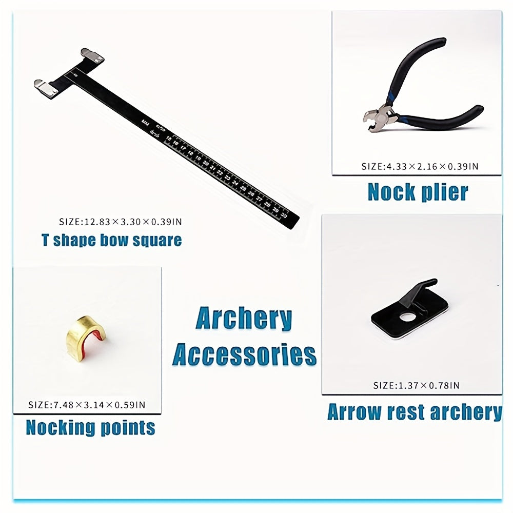 Archery Bow String Points Nock Pliers Set T Shape Arrow Bow Square Ruler
