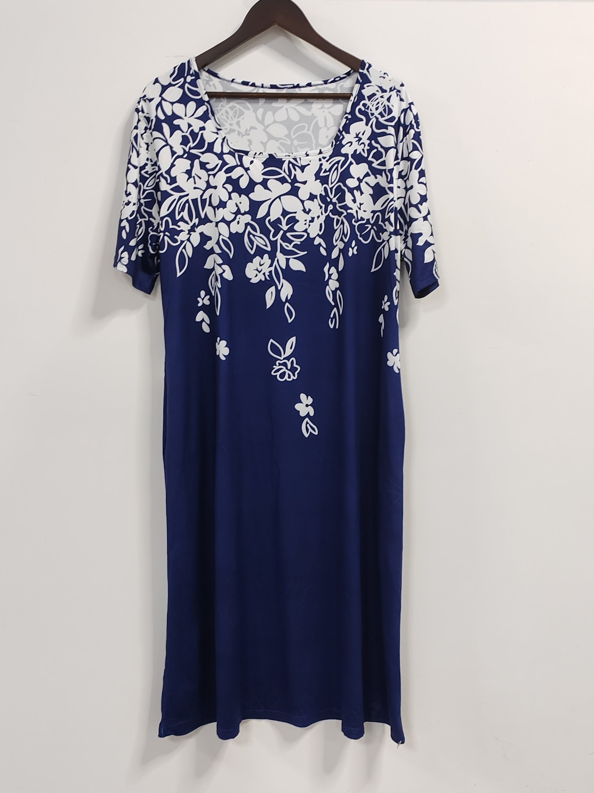 Floral Print Short Sleeve Dress With Pockets