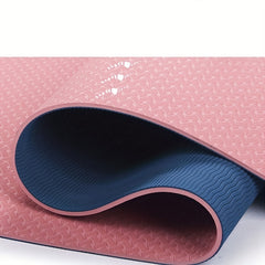 TPE Solid Yoga Mat Double Colors Non slip Fitness Mat