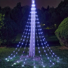 180LED Waterfall Tree Fairy Lights 9 Drop 200cm Outdoor Garland USB Plug