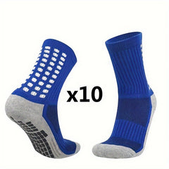 Men's Mid Crew Sport Socks - Sweat Absorbing Comfy Breathable Football Socks