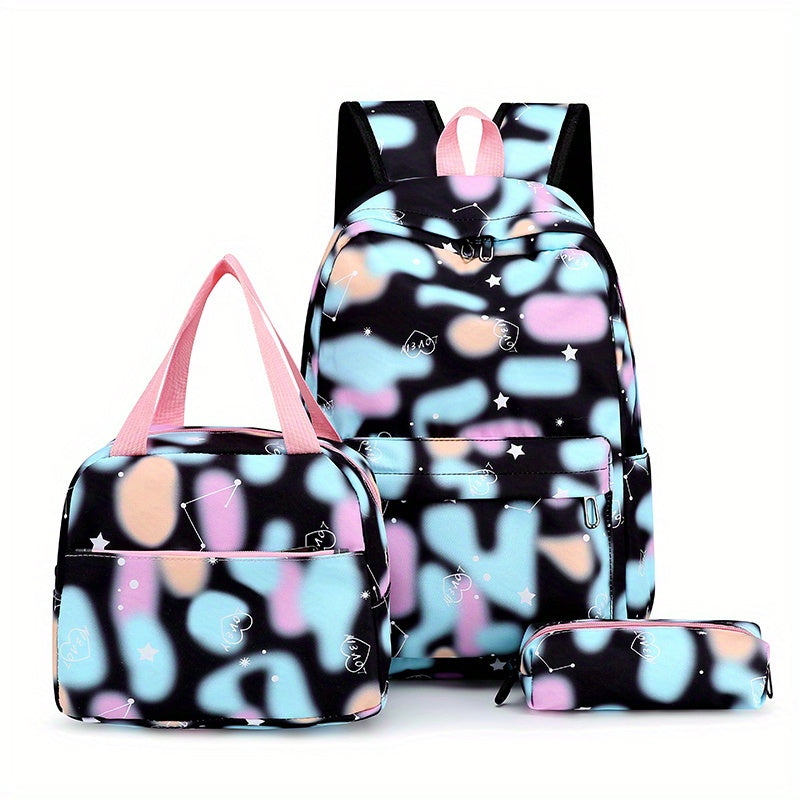 Colorblock Laptop Backpack Lightweight Daypack for Girls & Women