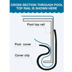24pcs Pool Cover Clips - Securing Winter Cover Clip - Above Ground Cover Clips