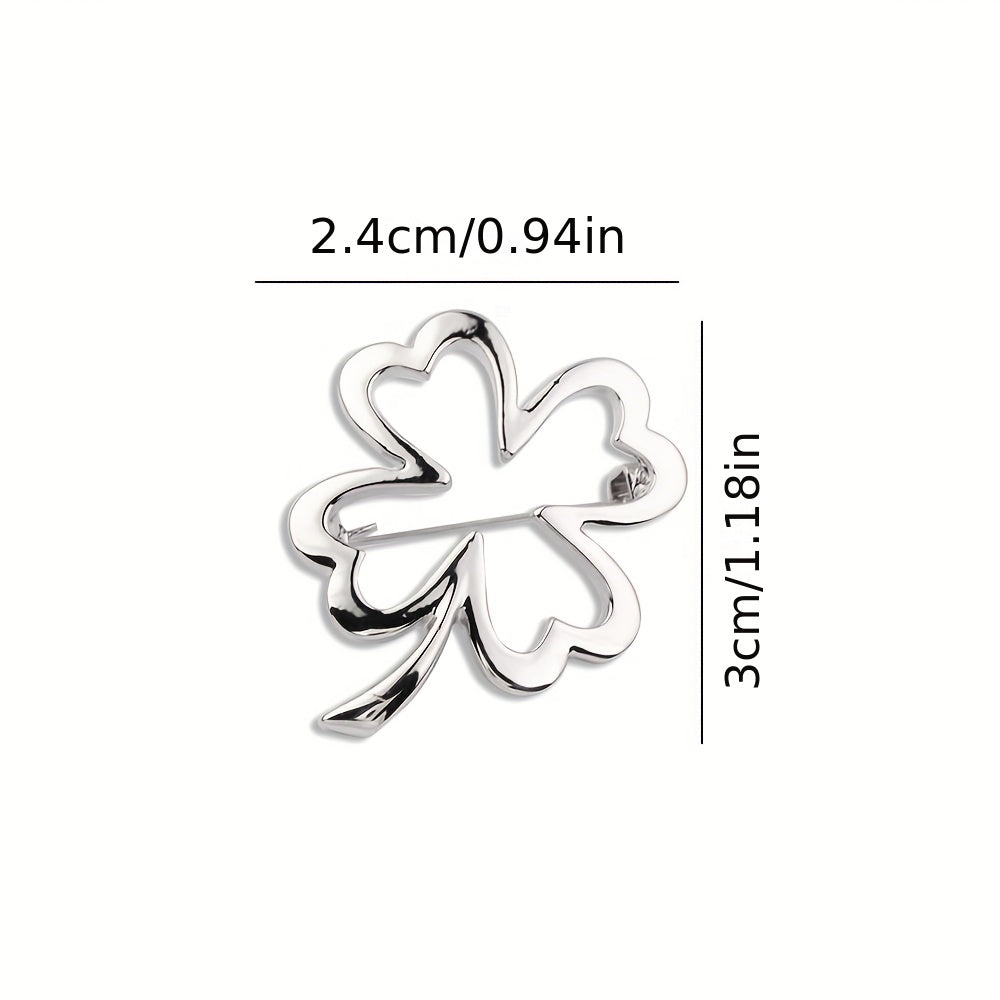 Hollow Four leaf Clover Brooch Collar Jacket Dress Suit