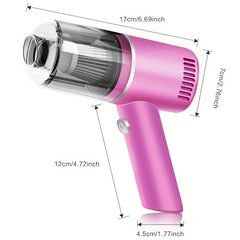 Portable Wireless Car Vacuum Cleaner Rechargeable Pink