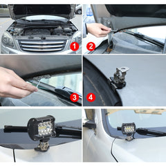 Car Hood Cover Mounting Clamp for LED Work Light