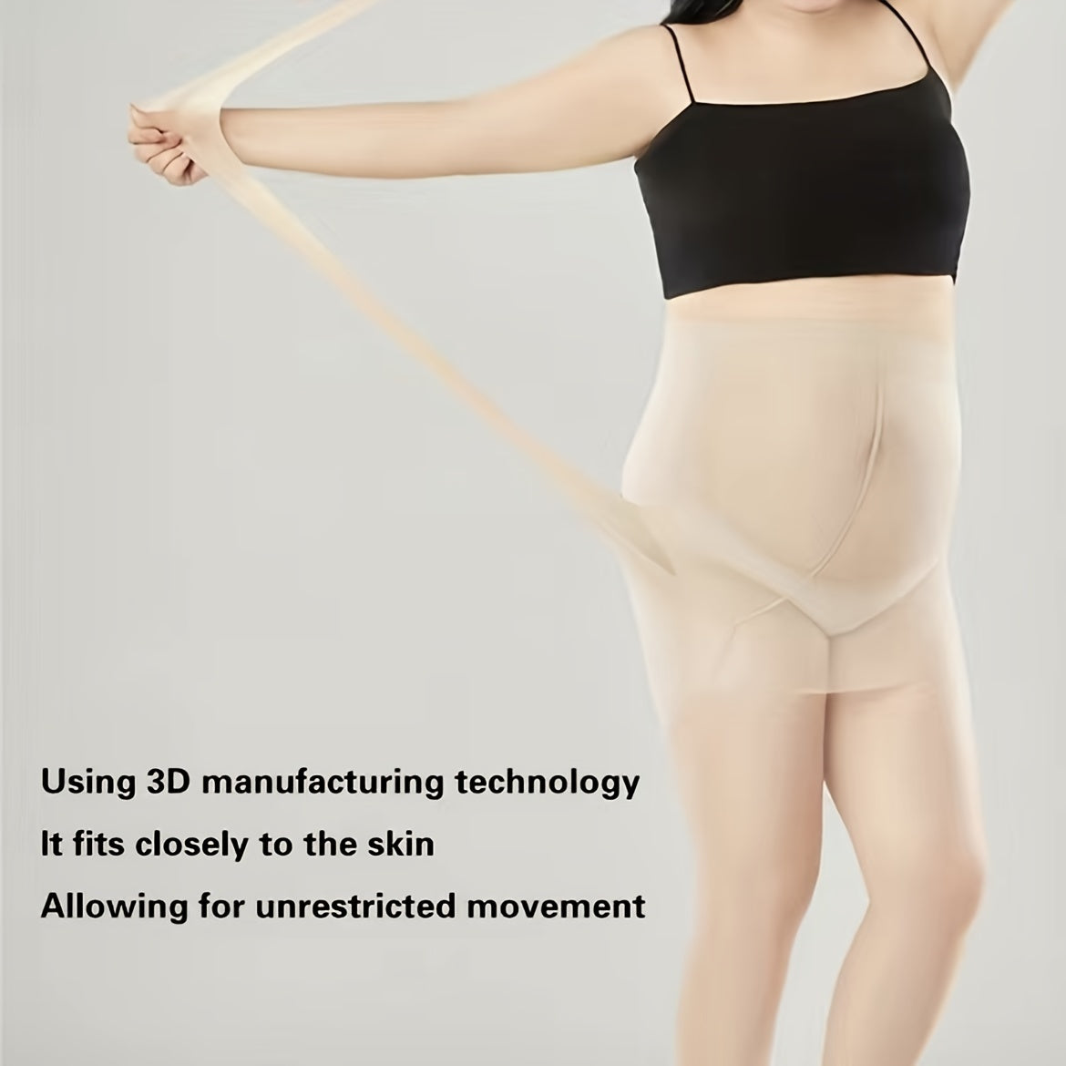 2 Pairs Plus Size Casual Stockings Set Women's Plus Control Top