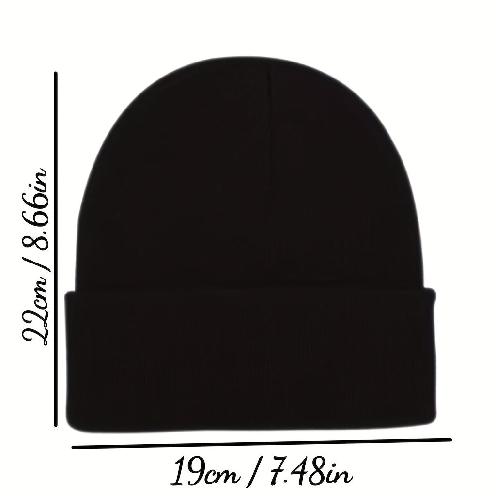 Sport Knit Beanie Hat Cartoon Anime Letter R Embroidery Winter Ski Cold Hat