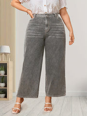 High Rise Wide Leg Jeans