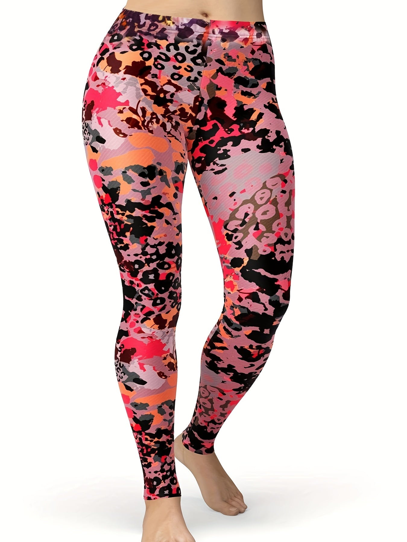  High Rise Leopard Print Leggings