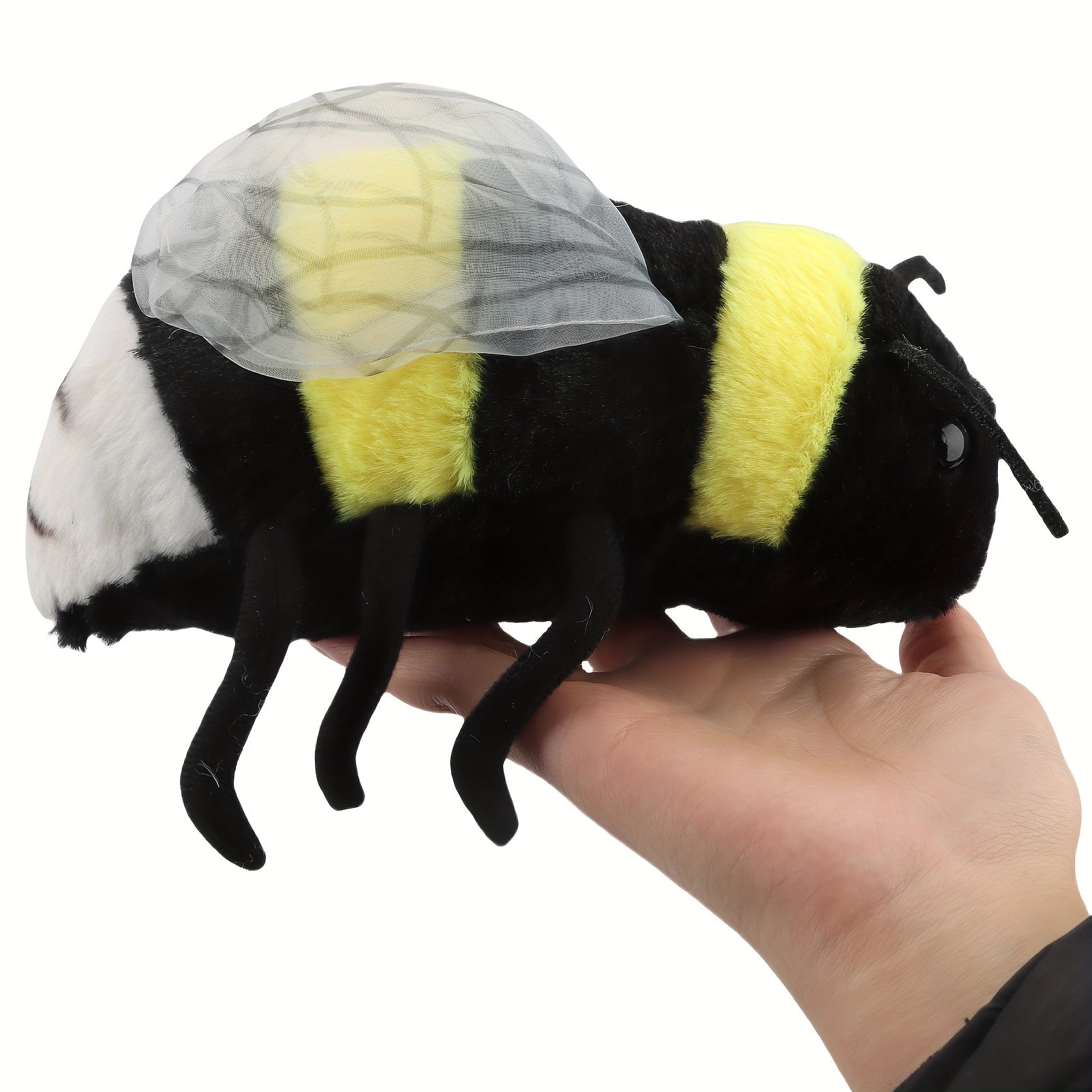 Bee Plush Toy Honeybee Stuffed Animal Soft Furry Polyester Multicolor Easter