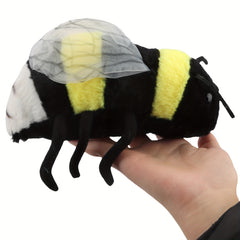 Bee Plush Toy Honeybee Stuffed Animal Soft Furry Polyester Multicolor Easter