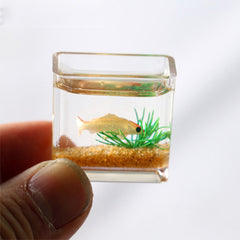 Mini Glass Fish Tank Aquarium for Doll House