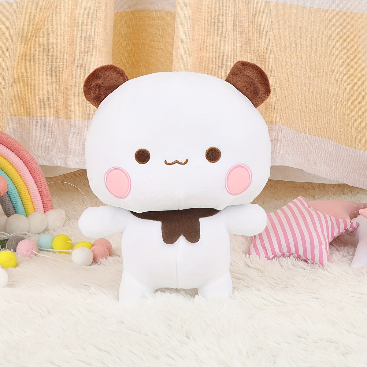 1pc Panda and Bubu Bear Plush Doll Sofa Decoration Toy