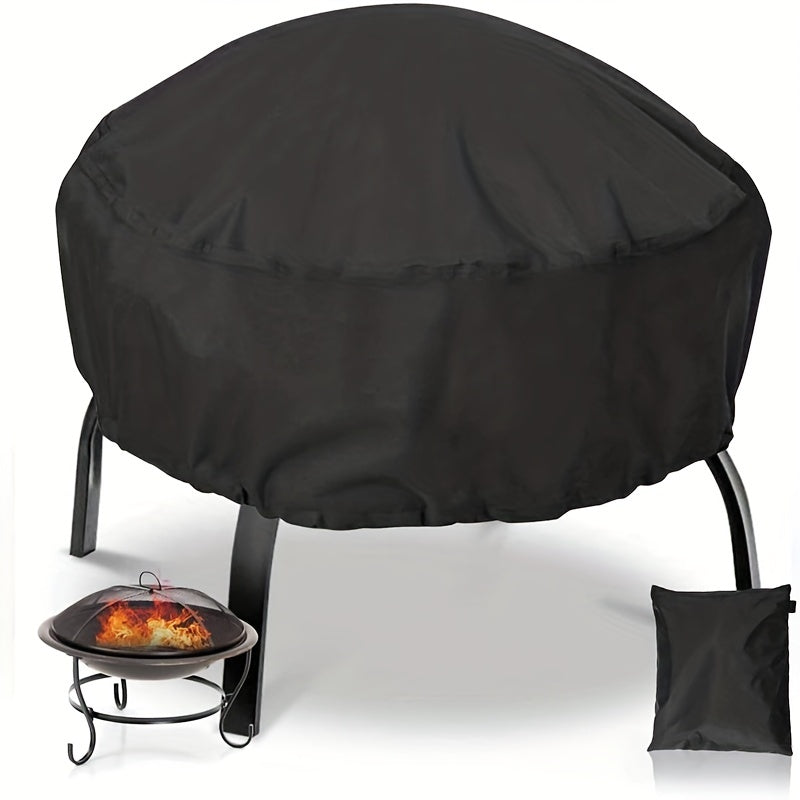 Waterproof Round Fire Pit Cover Patio Dustproof Anti UV Tear Resistant