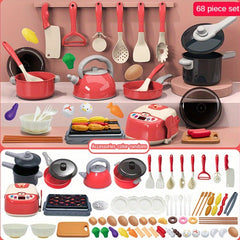Kids Kitchen Playset with Utensils and Appliances for Cooking