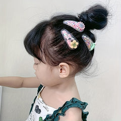 5 Pcs Sparkle Fruit Snap Hair Clips for Girls - Quicksand Bling Sequin Hairpins