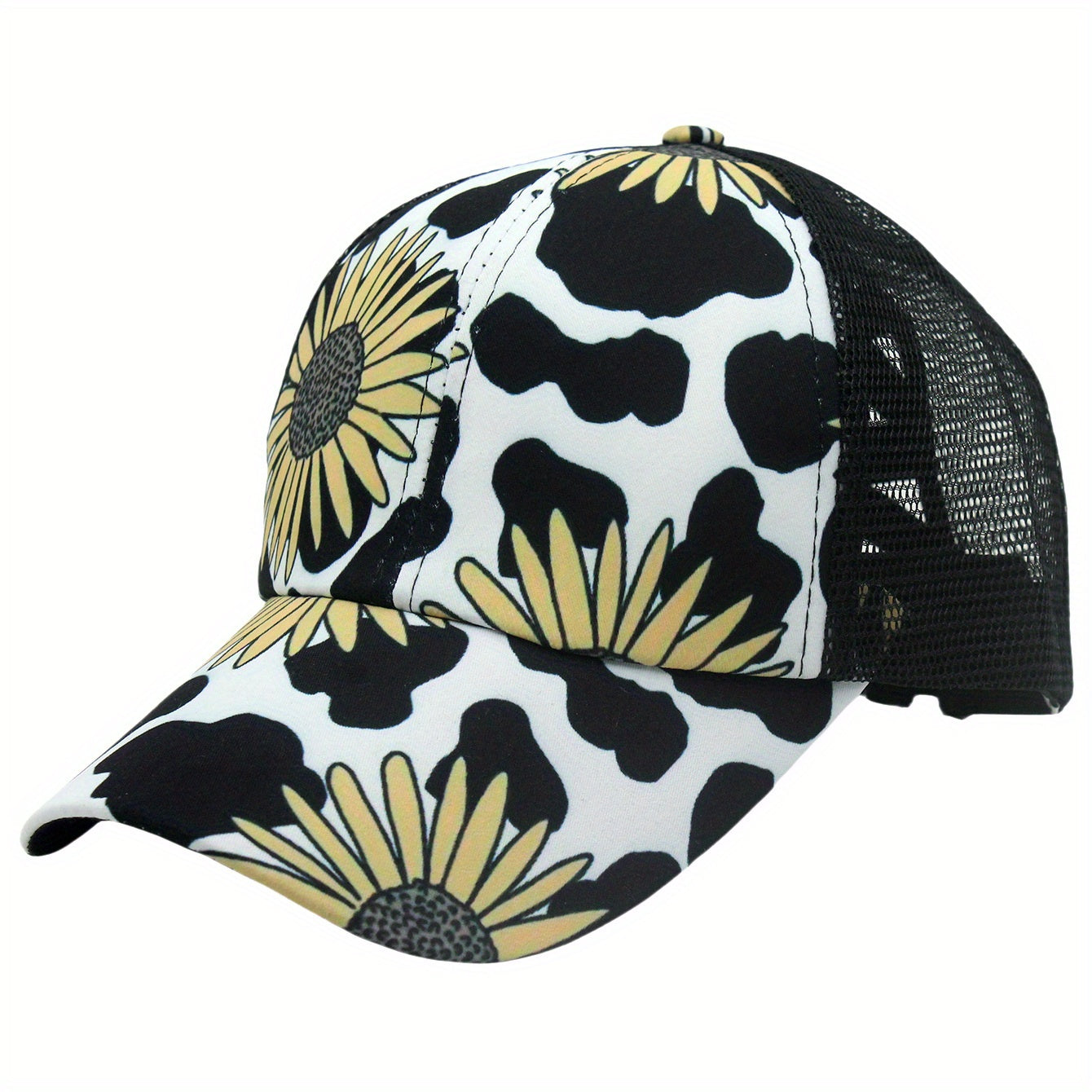 Sun Flower Embroidery Print Baseball Cap Outdoor Sport