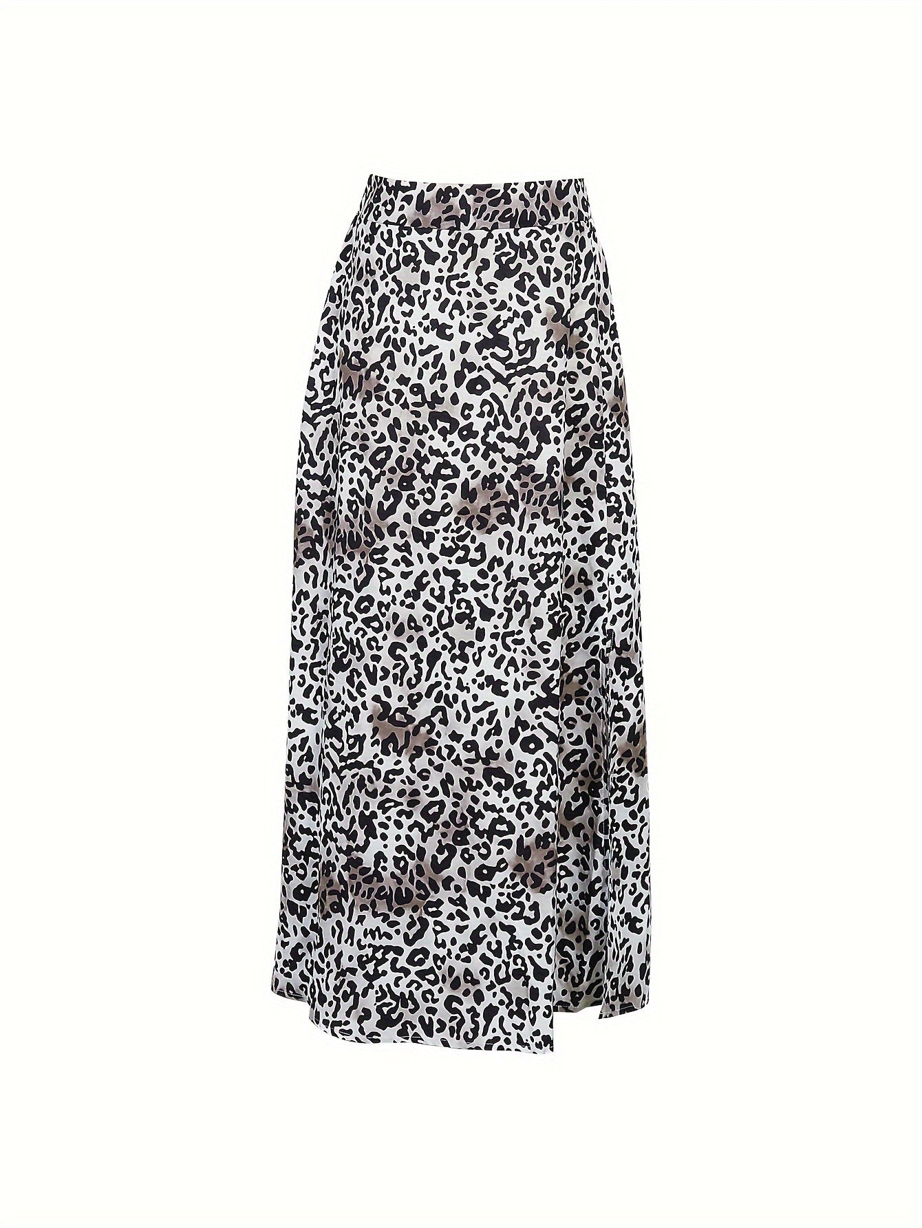  Skirt Women's Plus Tie Dye & Leopard Print High Rise Maxi A line