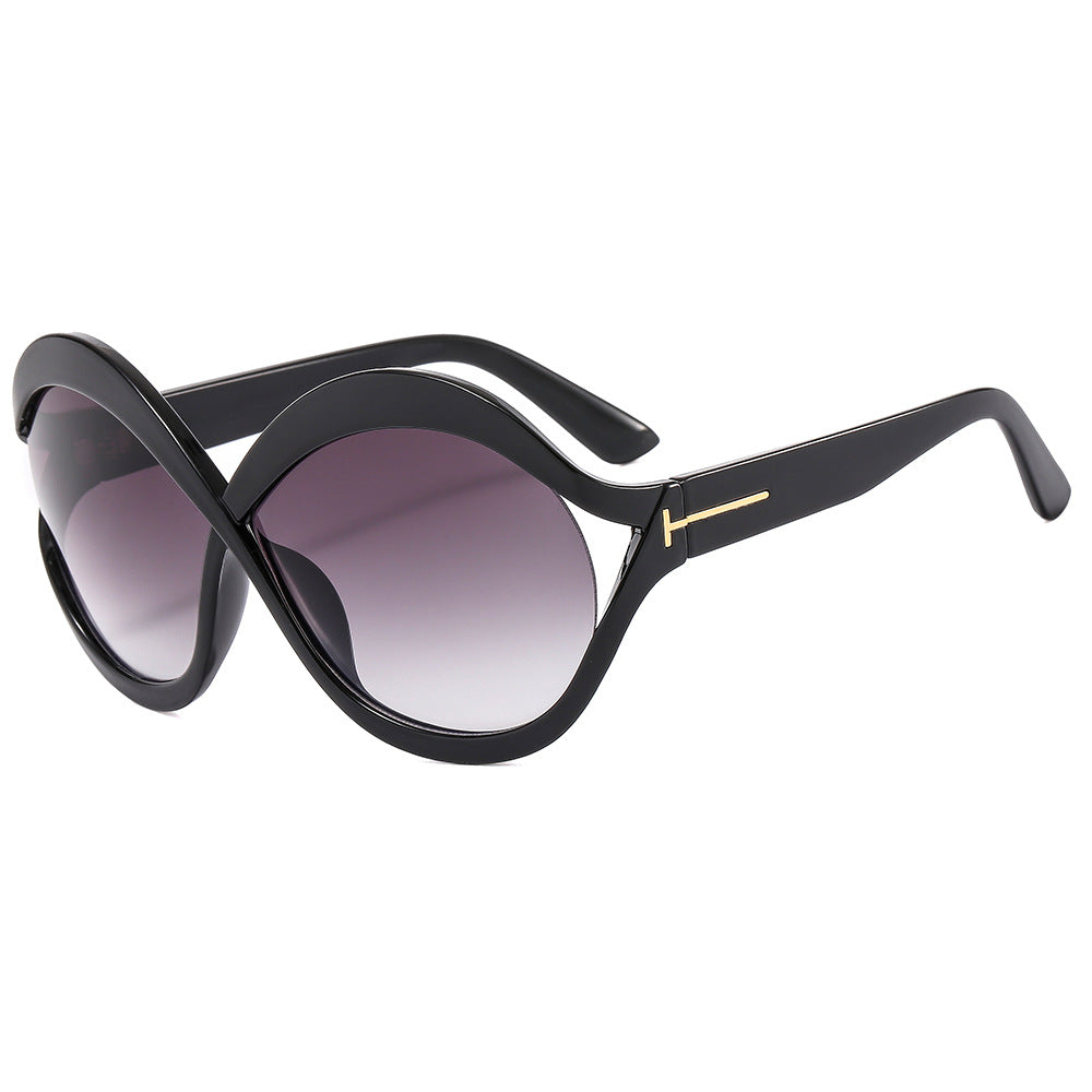 Vintage Oversize Frame Lady Sunglasses