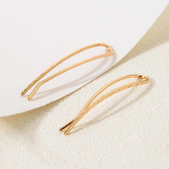 Long Copper Ear Climber Earrings Bar Studs