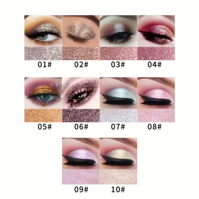 Monochrome Glitter Eyeshadow Highlighter Powder