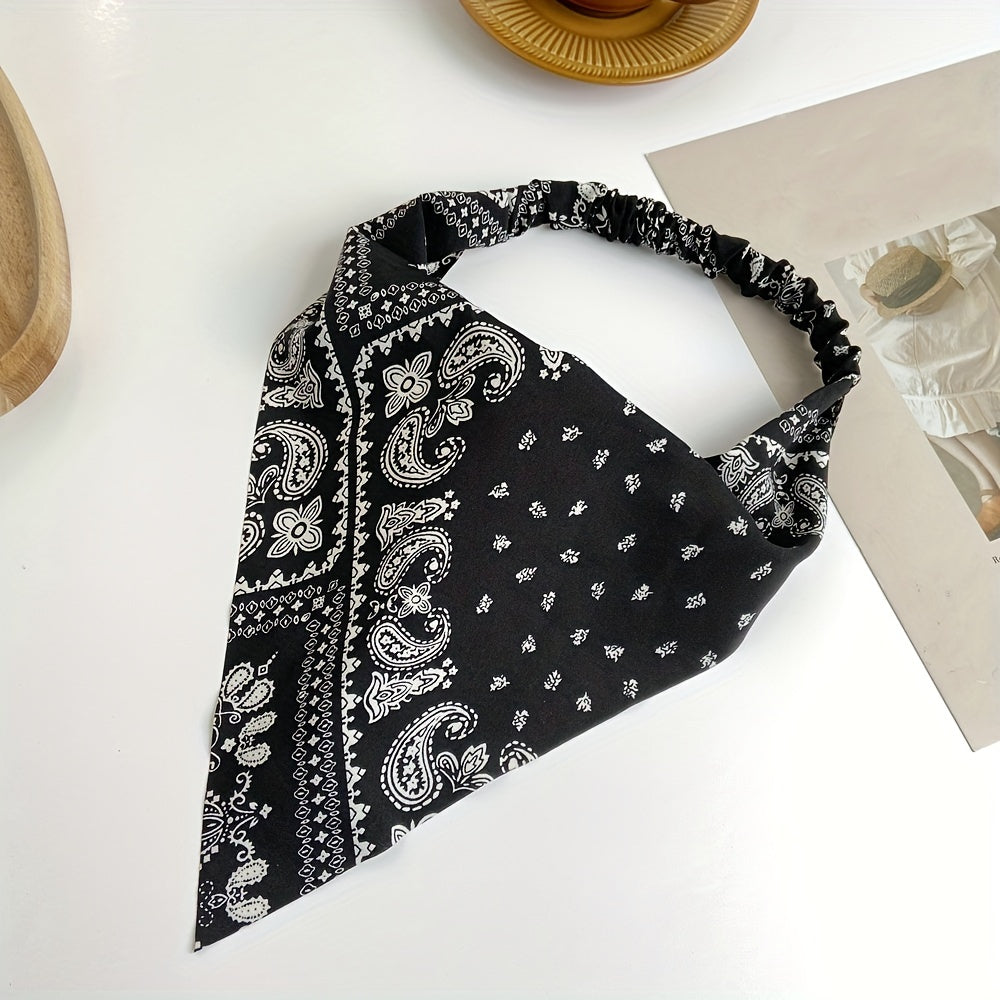 3pcs Boho Head Kerchief Paisley Bandana Elastic Hair Scarf Hair Accessories