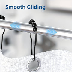 12pcs Gourd Design Shower Curtain Hook Stainless Steel Bathroom Acces