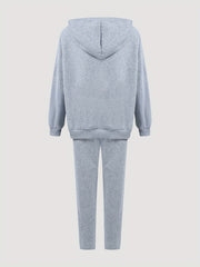  Casual Cartoon Girl Print Hoodie & Sweatpants Set