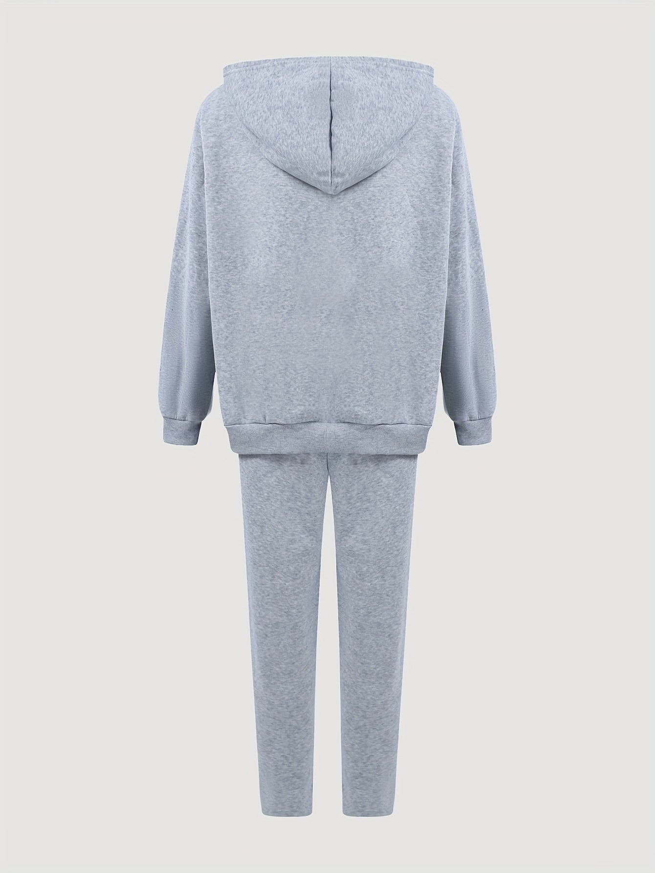 Women's Plus Art Letter Print Hoodie & Sweatpants Set