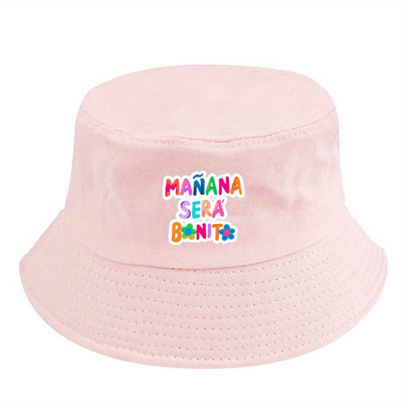Candy Bucket Hat Letter Print Casual Basin Hat Unisex Lightweight Fisherman Cap