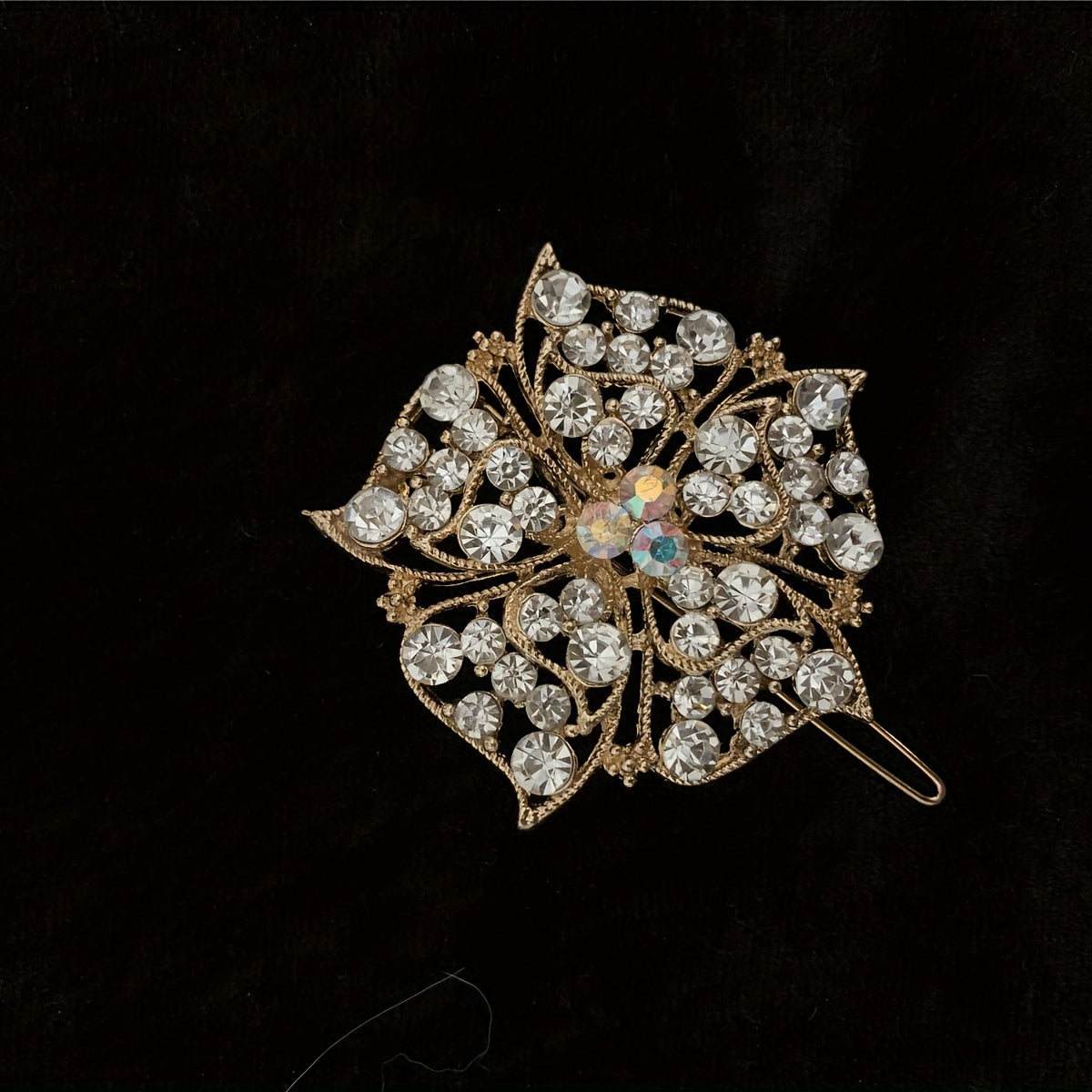 Rhinestone Flower Hair Barrette Clips Sparkly Hair Barrettes For Women