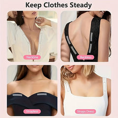 50 Pcs Clear Anti-slip Stickers Adhesive Neck Shirt Women's Lingerie Accessories