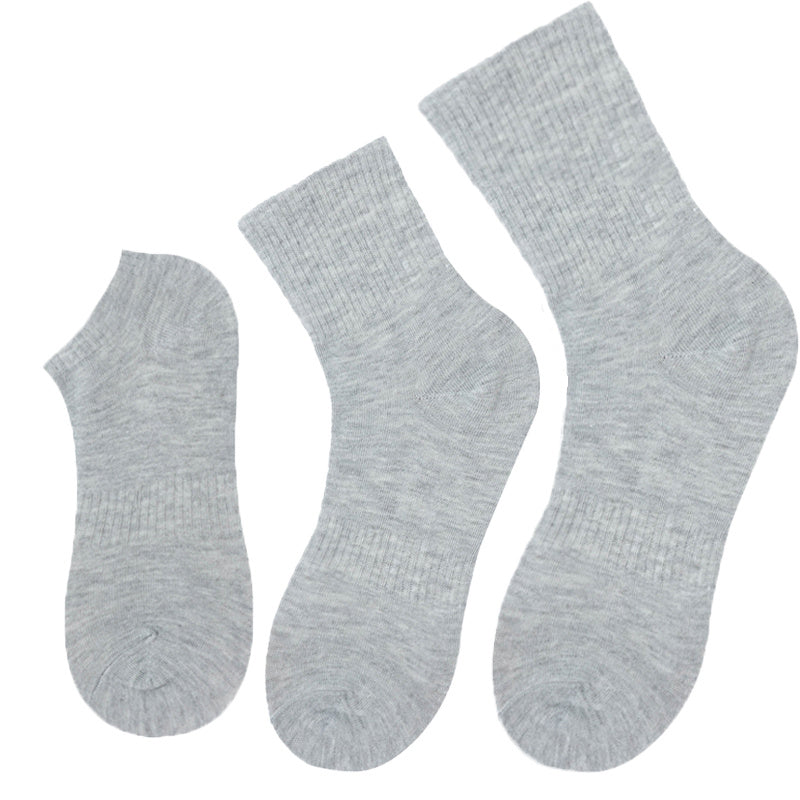 3 Pairs Classic Solid Socks Comfy & Breathable Multi-color Sock Pack