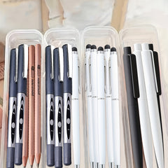Transparent School Season Storage Box for Makeup Brushes and Stationery