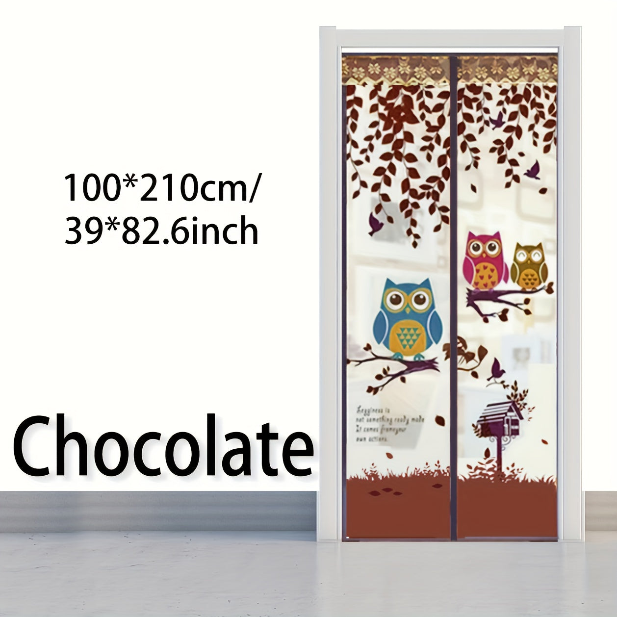 Magnetic Screen Door 91x210cm Owl Design