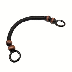 Vintage Woven Wood Beads DIY Handbag Handle Nylon Rope Wood Beads Beaded Handle