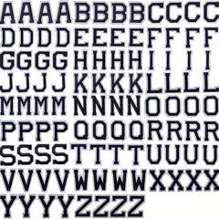 104pcs Iron on Letters/Number Patches for Hats Shoes Backpacks Jacket