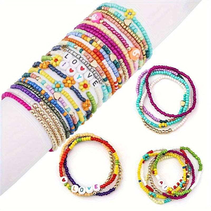 5000pcs 4mm Glass Rice Beads Letter Beads Set Seed Beads DIY Jewelry