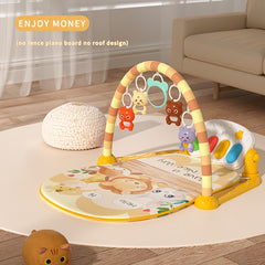 Kids Fitness Rack Music Foot Piano 0-18 Months Bed Bell Rattle Educational Toy