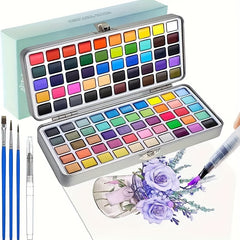 Solid Watercolor Paint Set in Metal Box 12 Colors