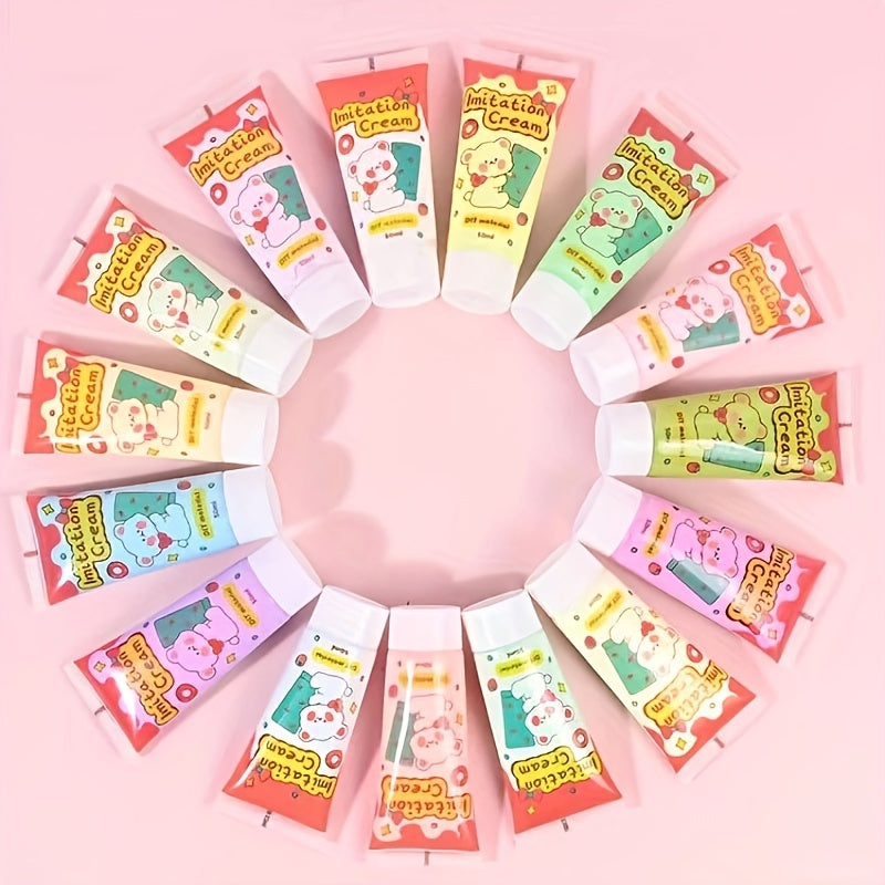 50ml Simulated Cream Glue Set Small Hair Clip Resin Cream Glue